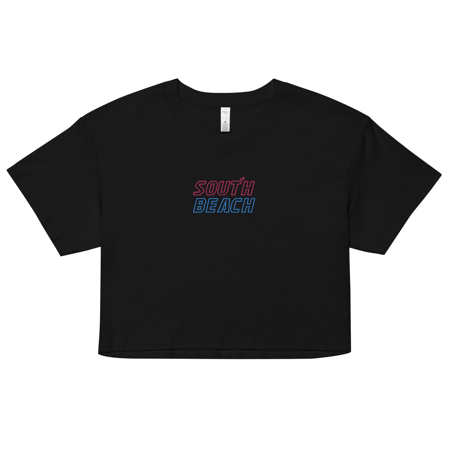 South Beach embroidered crop top