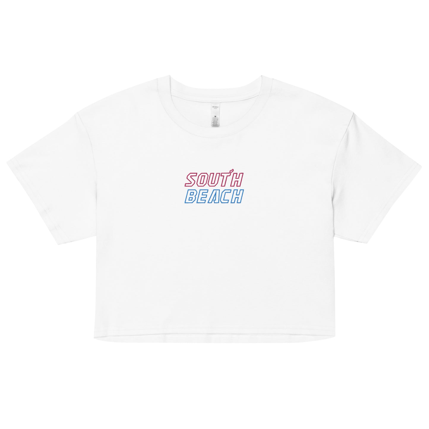 South Beach embroidered crop top